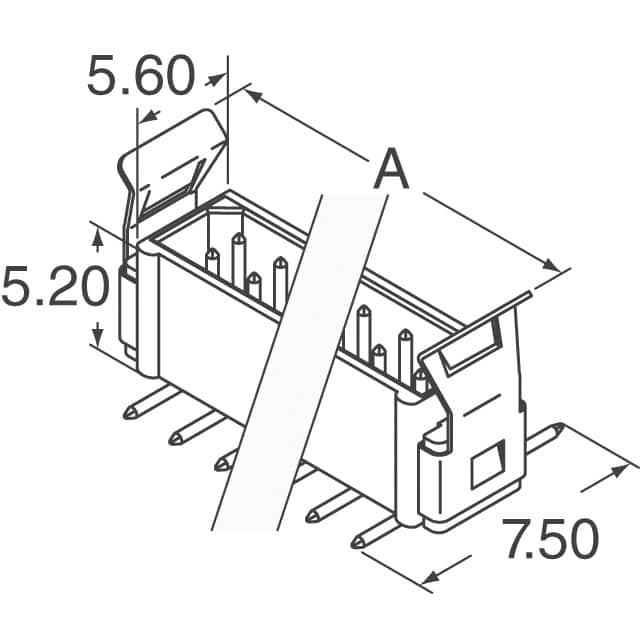 M80-8261642 Harwin Inc.  Embases à broches mâles